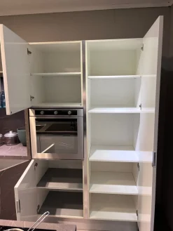 Scavolini Cucina moderna con isola bianca in laccata lucido Scenery- Cucine Ad Isola|Cucine Moderne