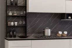 Cucina moderna lineare bianca in laminato opaco Delinea^Scavolini Best