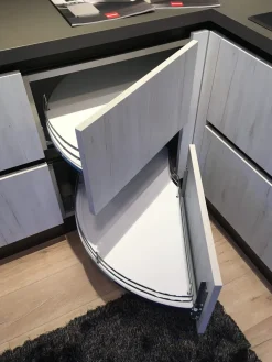 Online Cucina moderna ad angolo rovere chiaro in laminato materico Cucina liberamente laminato materico Cucine Ad Angolo|Cucine Moderne