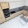 Astra Cucina Sp22 moderna tortora con penisola- Cucine Con Penisola|Cucine Moderne