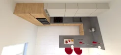Astra Cucina Sp22 moderna tortora con penisola- Cucine Con Penisola|Cucine Moderne