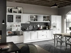 Online Cucina country lineare bianca in laccato opaco Tabia 6 Cucine Lineari|Cucine Country