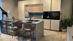 Stosa Cucina design con isola tortora in laminato materico Metropolis- Cucine Ad Isola|Cucine Design