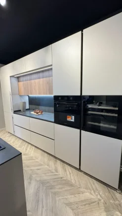 Stosa Cucina design con isola tortora in laminato materico Metropolis- Cucine Ad Isola|Cucine Design