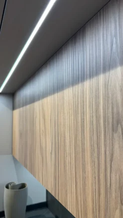 Stosa Cucina design con isola tortora in laminato materico Metropolis- Cucine Ad Isola|Cucine Design