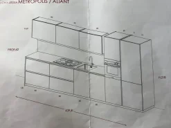 Stosa Cucina moderna lineare altri colori in laminato opaco Metropolis/alliant- Cucine Lineari|Cucine Moderne