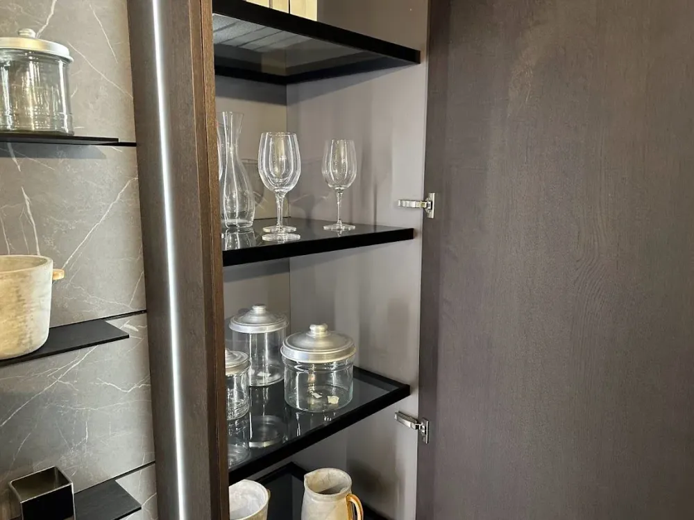 Arredo3 Cucina Time + asia moderna rovere moro con isola scontata 50%- Cucine Ad Isola|Cucine Moderne