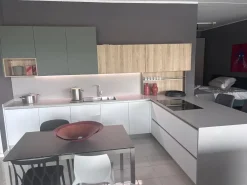 Gentili Group Cucina Time moderna bianca con penisola scontata 40%- Cucine Con Penisola|Cucine Moderne