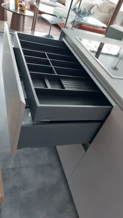 Ernestomeda Cucina tortora design ad isola Soul in Offerta Outlet- Cucine Ad Isola|Cucine Design