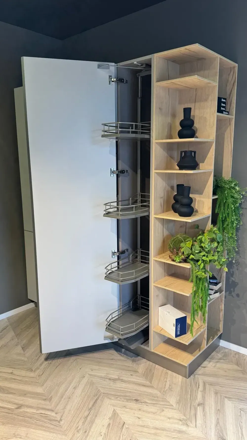 Cucina tortora moderna ad angolo Infinity scontata^Stosa Hot