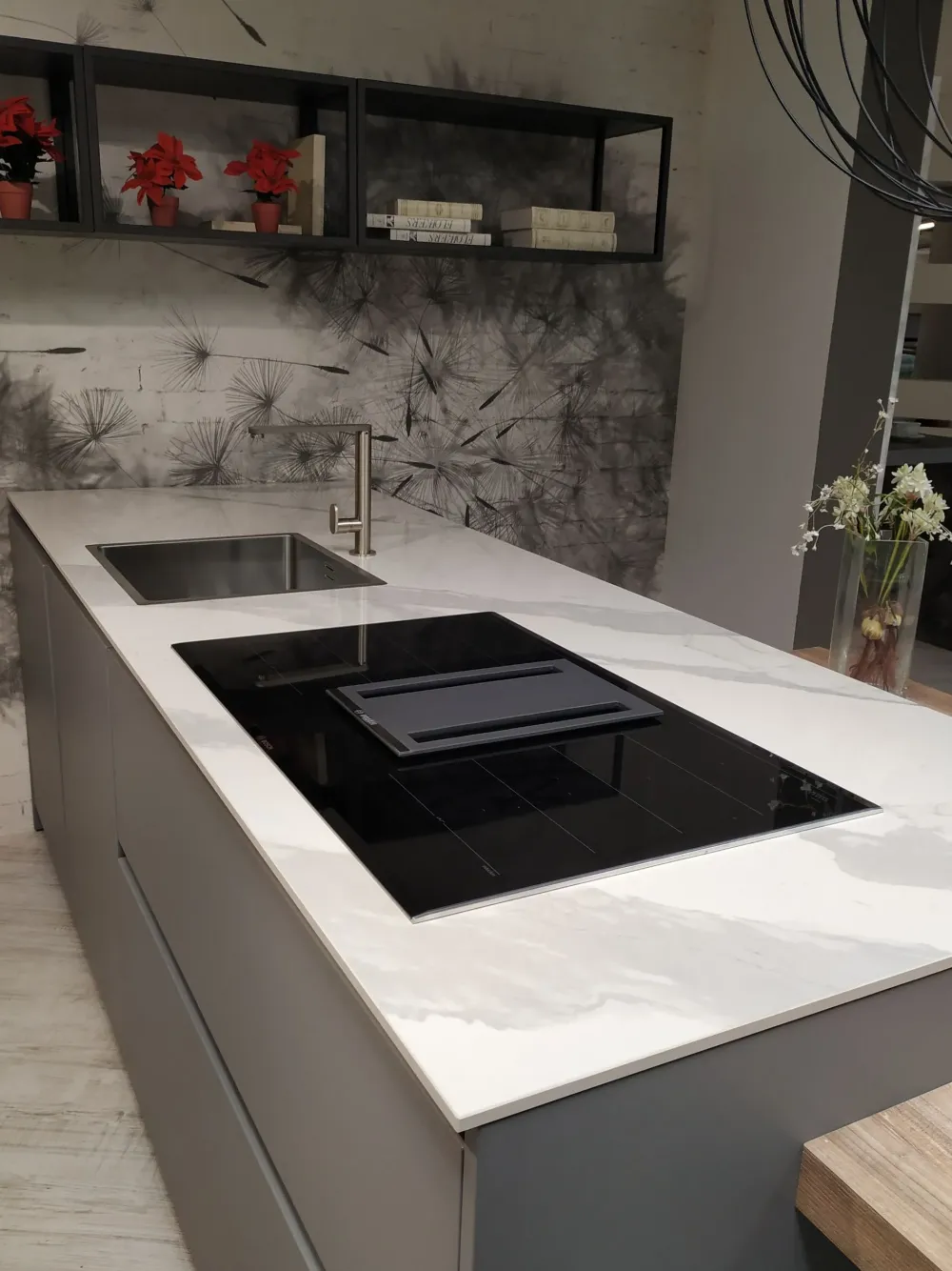 Cucina tortora moderna con penisola Xl in Offerta Outlet Cucine Con Penisola|Cucine Moderne