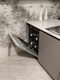Cucina tortora moderna con penisola Xl in Offerta Outlet Cucine Con Penisola|Cucine Moderne