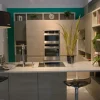 Cucina tortora moderna con penisola Motus^Scavolini New