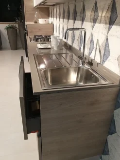 Ar-Due Cucina tortora moderna lineare Oriente- Cucine Lineari|Cucine Moderne