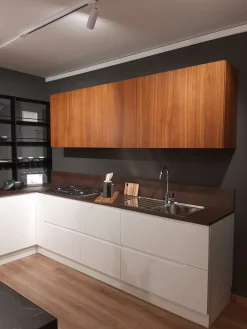 Cucina Traccia moderna bianca ad angolo scontata 45%^Febal New