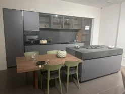 Valdesign Cucina moderna con isola grigia in nobilitato Logica- Cucine Ad Isola|Cucine Moderne