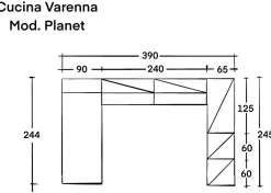 CUCINA Cucina angolare modello planet PREZZO OUTLET scontata 77%^Varenna Best