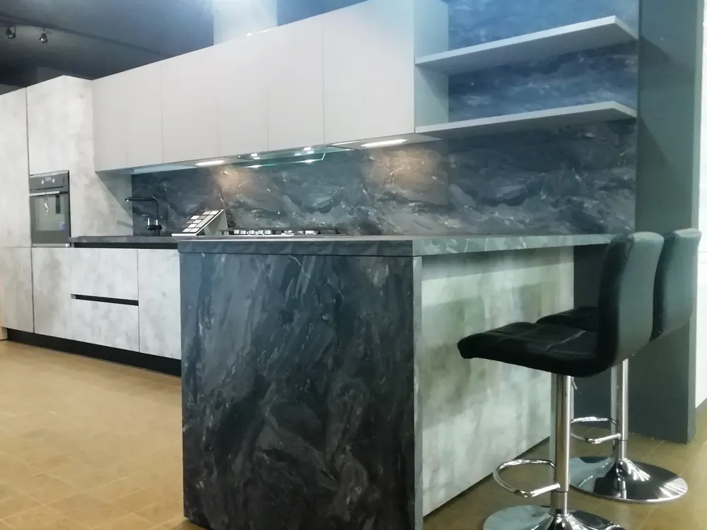 Outlet Cucina Voque moderna tortora ad angolo Cucine Ad Angolo|Cucine Moderne