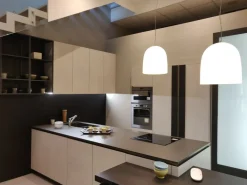 Snaidero Cucina Way moderna grigio con penisola scontata 60%- Cucine Con Penisola|Cucine Moderne