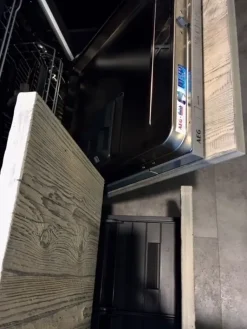 Cucina design ad isola altri colori in legno Line c - abete vecchio massello silver^Zampieri Cucine Best