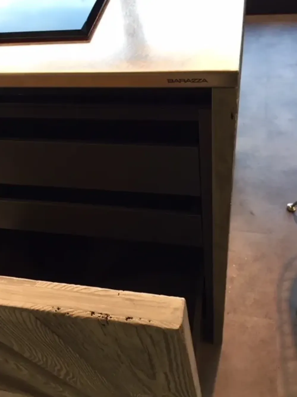 Cucina design ad isola altri colori in legno Line c - abete vecchio massello silver^Zampieri Cucine Best