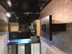 Cucina design ad isola altri colori in legno Line c - abete vecchio massello silver^Zampieri Cucine Best