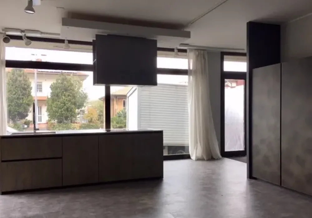 Cucina design ad isola altri colori in legno Line c - abete vecchio massello silver^Zampieri Cucine Best