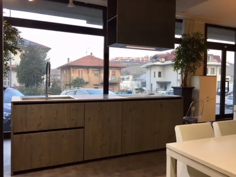 Cucina design ad isola altri colori in legno Line c - abete vecchio massello silver^Zampieri Cucine Best