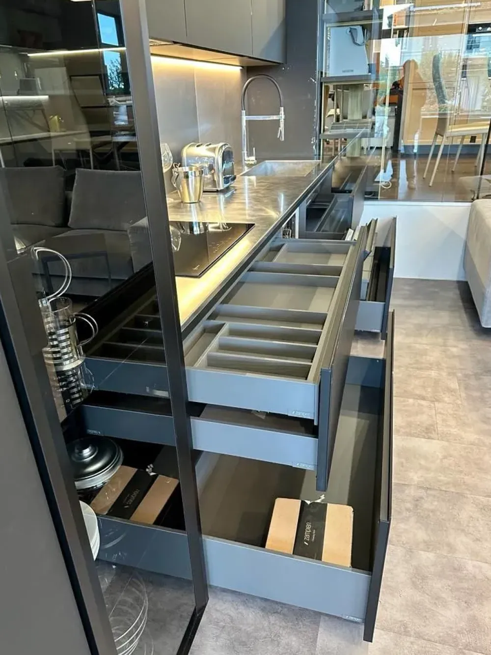 CUCINA Glass PREZZO OUTLET scontata 50%^Zampieri Cucine Best