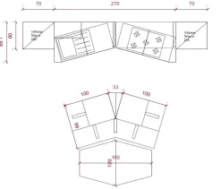 Zappalorto Cucina in muratura con isola grigia in legno Sogno di oggi- Cucine Ad Isola