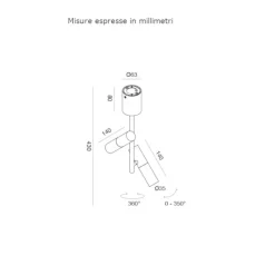 Collezione esclusiva Da soffitto plafoniera Gfa1455c  gea luce plafone orientabile  Nero a prezzi convenienti- Plafoniere Da Soffitto