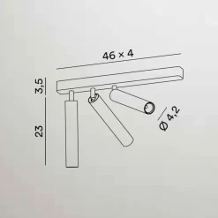 Sale Da soffitto plafoniera in metallo 8244 perenz plafoniera 3 spot led in Offerta Outlet Plafoniere Da Soffitto