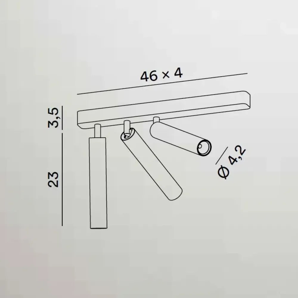 Sale Da soffitto plafoniera in metallo 8244 perenz plafoniera 3 spot led in Offerta Outlet Plafoniere Da Soffitto