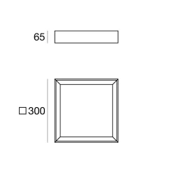 Linea Light Da soffitto plafoniera Tara  q nera  8326 plafoniera led Nero a prezzi convenienti- Plafoniere Da Soffitto