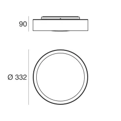 Linea Light Da soffitto plafoniera 8294  crew 2  plafonierfa led  Nero in offerta- Plafoniere Da Soffitto