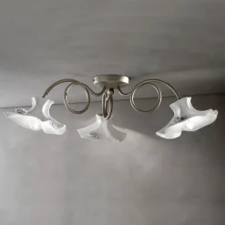 Da soffitto plafoniera stile Classica Lecco c1294/3 in ceramica ferroluce in offerta outlet^Collezione esclusiva