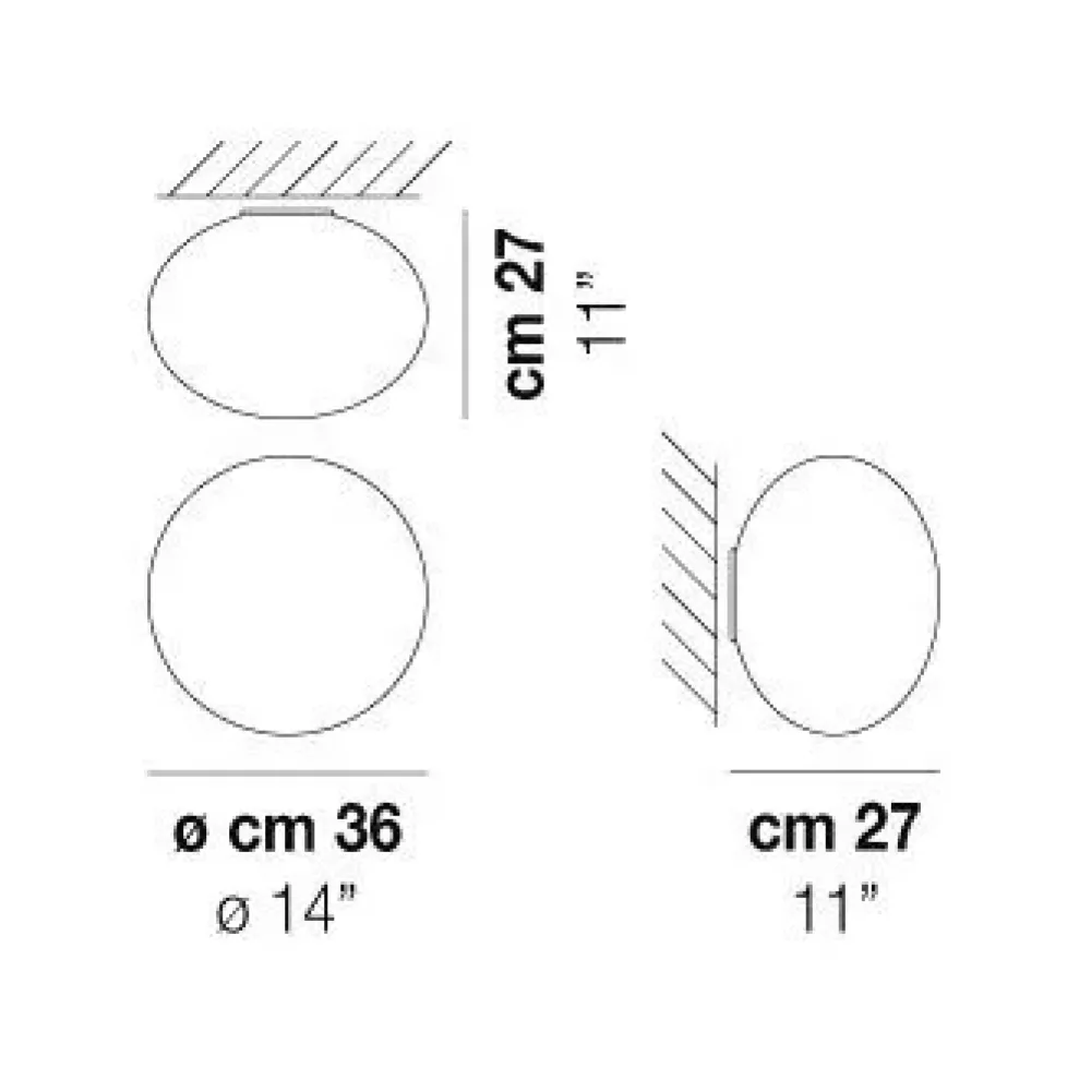 Vistosi Da soffitto plafoniera Lucciola piccola Bianco a prezzi convenienti- Plafoniere Da Soffitto