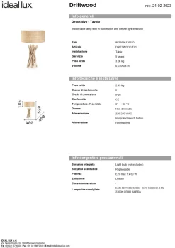 Ideal Lux Da tavolo Driftwood tl1 Altri colori con forte sconto- Lampade Da Tavolo