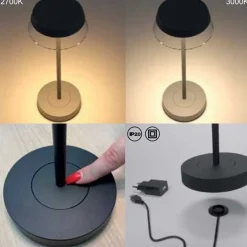 Best Da tavolo in metallo Iluna led nera redo in Offerta Outlet Lampade Da Tavolo