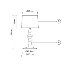 Da tavolo Alibababy lampada da tavolo h 40 stile Design a prezzi outlet^Karman