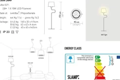 Slamp Da terra in metallo Liza a prezzo Outlet- Lampade Da Terra