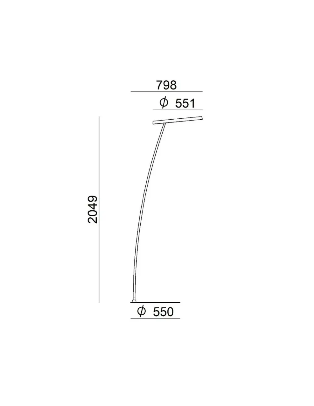 Linea Light Da terra stile Moderna Lira lampada da terra led con forte sconto- Lampade Da Terra