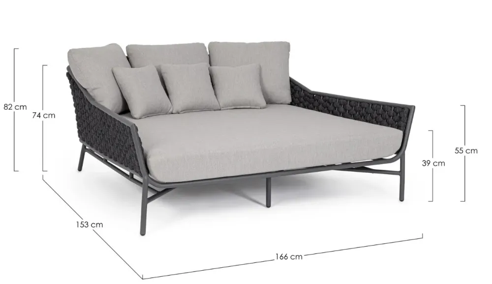 Bizzotto Divani da giardino : modello Daybed everly a prezzo scontato- Divani Da Giardino