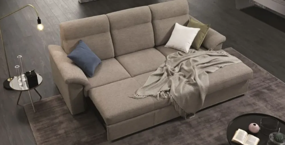 Divani letto con penisola Leo in Offerta Outlet^Biel Outlet