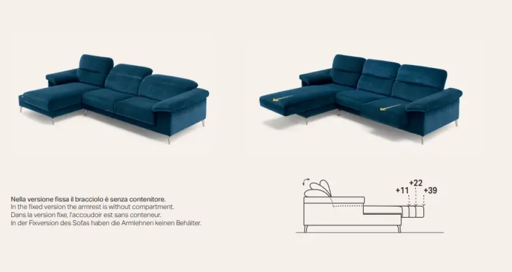 Felis Divani letto con penisola All- Divani