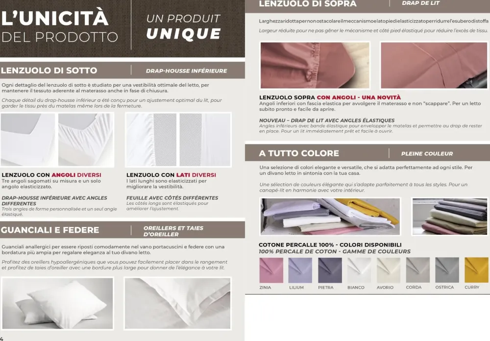 Divani letto con penisola Family 4 PREZZI OUTLET sconto 33%^Family Bedding Online