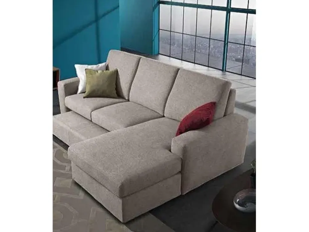 Biel Divani letto con penisola in stile Moderno Con seduta fissa con forte sconto- Divani