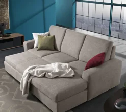 Biel Divani letto con penisola in stile Moderno Con seduta fissa con forte sconto- Divani