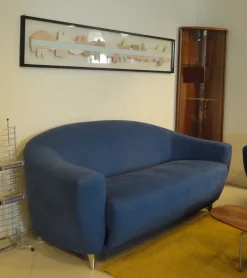 Outlet Divani modello Oriente in microfibra blu scontati del -50% Divani