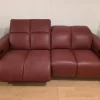 Artigianale Divano 2 posti reclinabile in pelle bordeaux in OFFERTA - 50%- Divani